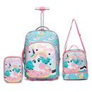 Kit Escolar Infantil – Mochila de Rodinhas, Lancheira e Estojo.